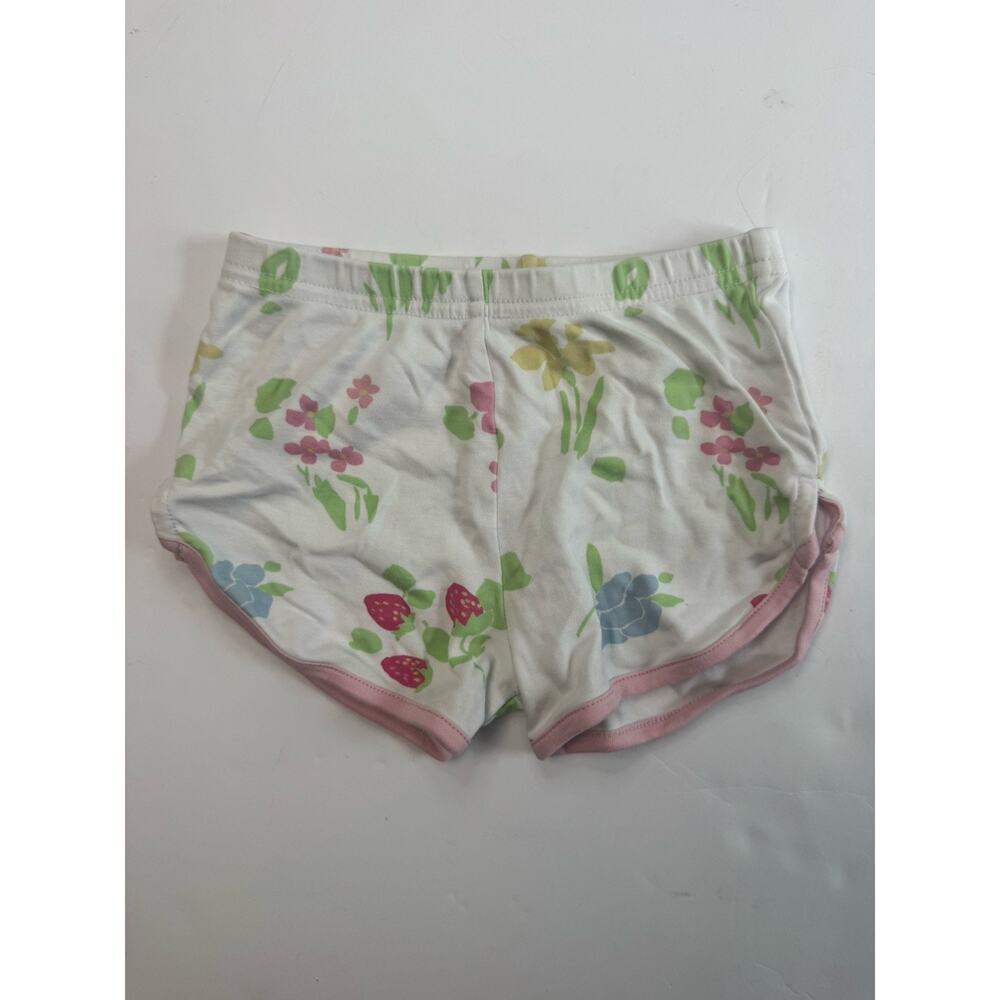 The Beaufort Bonnet Company Girls 4T Floral Shorts Pink White Cotton
